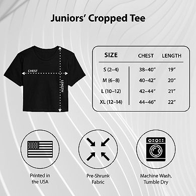 Juniors' Disney's Mickey Mouse California Sunset Cropped Tee