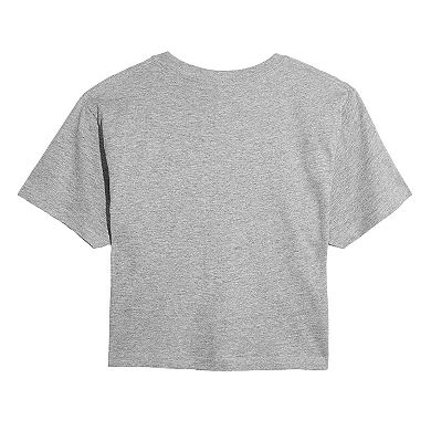 Juniors' Disney Mickey & Minnie California Surf Cropped Tee