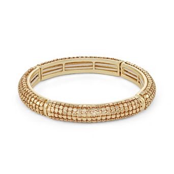 Nine West Gold Tone Mesh Stretch Bracelet