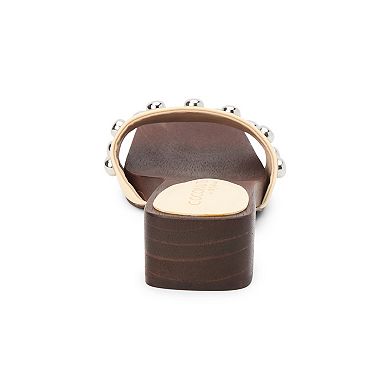 Coconuts by Matisse Fiora Women's Block Heel Slide Sandals with Stud Detail