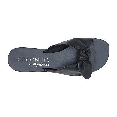 Coconuts by Matisse Mackenzi Women's Slip-On Bow Accent Sandals
