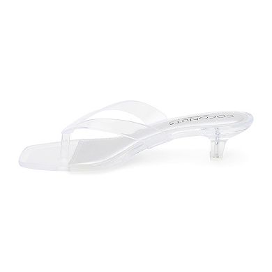 Coconuts by Matisse Margo Women's Clear Heeled Slide Sandals