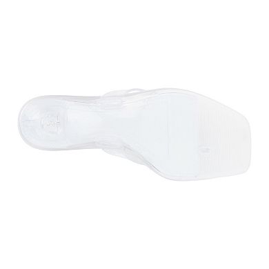 Coconuts by Matisse Margo Women's Clear Heeled Slide Sandals