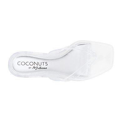 Coconuts by Matisse Margo Women's Clear Heeled Slide Sandals