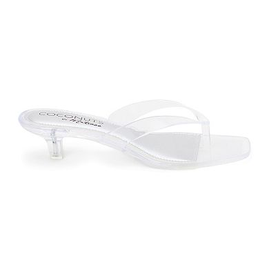 Coconuts by Matisse Margo Women's Clear Heeled Slide Sandals