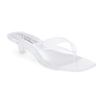 Coconuts by Matisse Margo Women's Clear Heeled Slide Sandals
