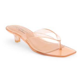 Coconuts by Matisse Margo Women's Clear Heeled Slide Sandals