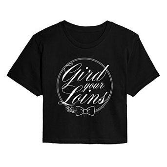 Juniors' The Devil Wears Prada Gird Your Loins Cropped Tee