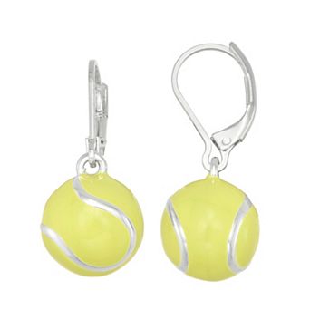 Get Spirited Silver Tone Leverback Tennis Drop Earrings