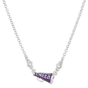 Get Spirited Silver Tone Cheer Pendant Necklace