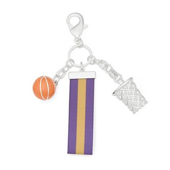 Get Spirited Silver Tone Georgian Basketball Bag Charm