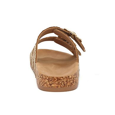 Yoki Gienna-91Y Girls Flower Buckle Slip-On Sandals