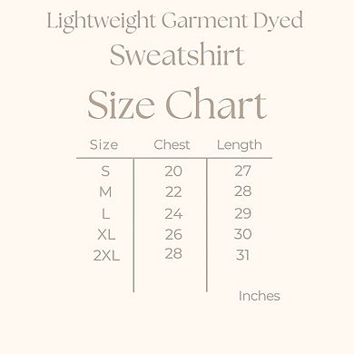 Simply Sage Market Embroidered Aunt Outline Lightweight Garment Dyed Sweatshirt