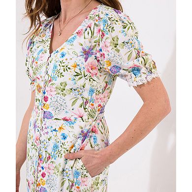 Joe Browns Women's Plus Size V-Neck Tiered Midi Dress