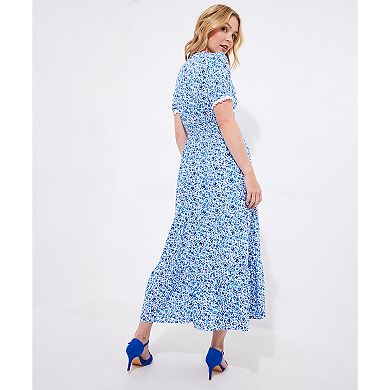 Joe Browns Women's Plus Size V-Neck Tiered Midi Dress