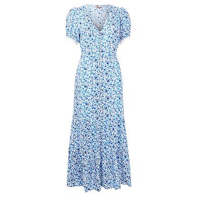 Joe Browns Women's Plus Size V-Neck Tiered Midi Dress