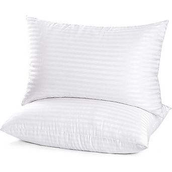Great Ambitions Queen 2-Pack Hotel Pillows, 20x30", Down Alternative for Side & Back Sleepers