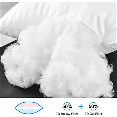 Great Ambitions Queen 2-Pack Hotel Pillows, 20x30", Down Alternative for Side & Back Sleepers