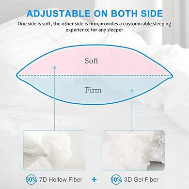 Great Ambitions Queen 2-Pack Hotel Pillows, 20x30", Down Alternative for Side & Back Sleepers