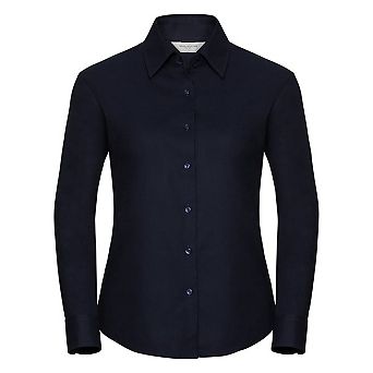Russell Collection Ladies/Womens Long Sleeve Easy Care Oxford Shirt
