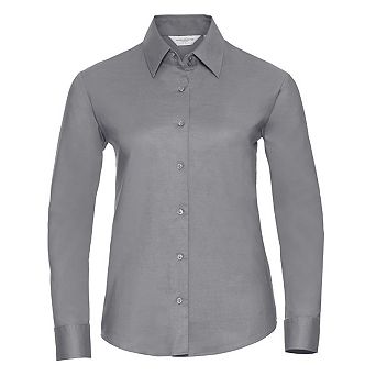 Russell Collection Ladies/Womens Long Sleeve Easy Care Oxford Shirt