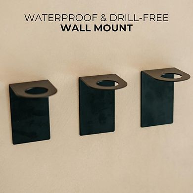 Great Ambitions Wall Mount Shampoo Dispenser Set (3-Pack) - 21oz No-Drill Soap Bottles with Labels