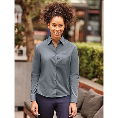 Russell Collection Ladies/Womens Long Sleeve Shirt