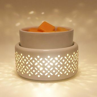 Great Ambitions Ceramic Wax Melt Warmer with LED Night LightElectric Scent Melter for Home & Gifts