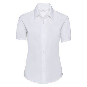 Russell Collection Ladies/Womens Short Sleeve Easy Care Oxford Shirt