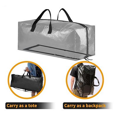 Great Ambitions 8-Pack Heavy Duty Moving Bags with Backpack Straps & Handles, Large Storage Totes