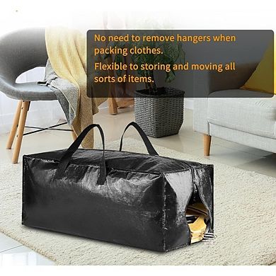 Great Ambitions 8-Pack Heavy Duty Moving Bags with Backpack Straps & Handles, Large Storage Totes