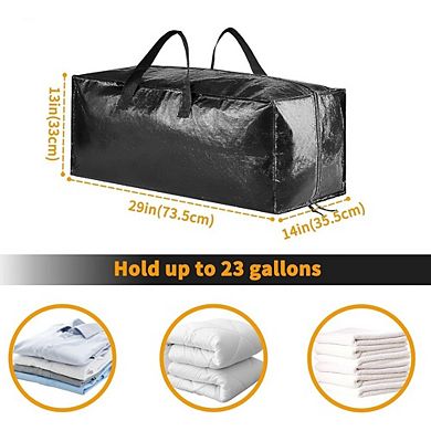 Great Ambitions 8-Pack Heavy Duty Moving Bags with Backpack Straps & Handles, Large Storage Totes