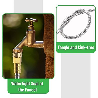 Great Ambitions10 Feet Stainless Steel Metal Garden Hose