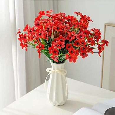 Origami Ceramic Vase with Ribbon, 7.9" H, Artistic Design Flower Vase Geometrical Style