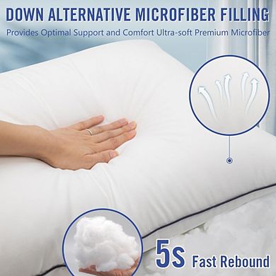 2-Pack Hotel Cooling Pillows, Standard Size Super Soft Down Alternative for All Sleepers