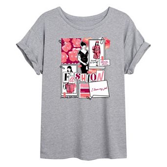 Juniors' The Devil Wears Prada Fashion Sketchbook Oversized Tee