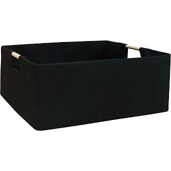 Great Ambitions Foldable Rectangle Storage Bin with Handles for Shelves, Closet & Home 1 pk