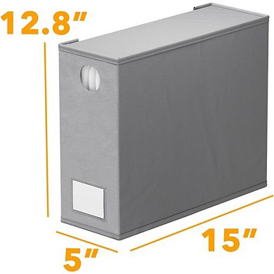 Great Ambitions 4-Pack Foldable Bed Sheet Organizers, XL Linen Closet Storage for Queen & King