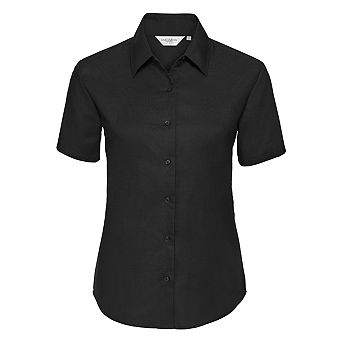 Russell Collection Womens/Ladies Oxford Short-Sleeved Shirt