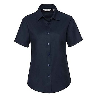 Russell Collection Womens/Ladies Oxford Short-Sleeved Shirt