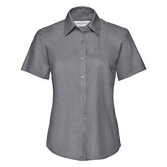 Russell Collection Womens/Ladies Oxford Short-Sleeved Shirt