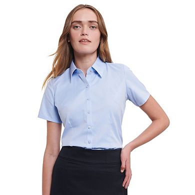 Russell Collection Womens/Ladies Herringbone Formal Shirt
