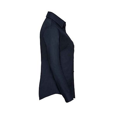 Russell Collection Womens/Ladies Oxford Long-Sleeved Shirt