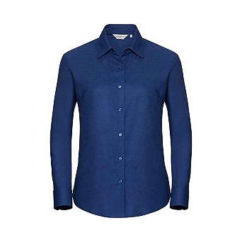 Russell Collection Womens/Ladies Oxford Long-Sleeved Shirt