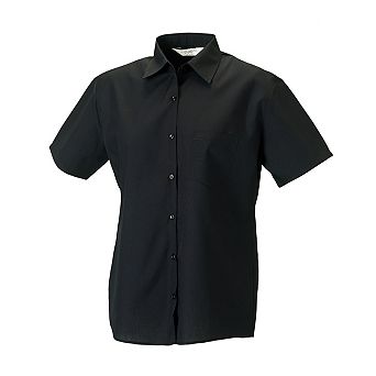 Russell Collection Womens/Ladies Poplin Easy-Care Short-Sleeved Formal Shirt