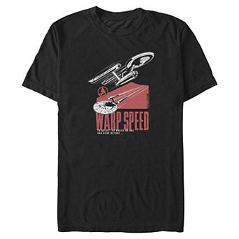 Big & Tall Star Trek U.S.S. Enterprise Warp Speed Graphic Tee