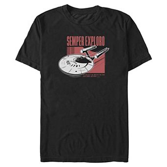 Big & Tall Star Trek U.S.S. Enterprise Semper Exploro Graphic Tee