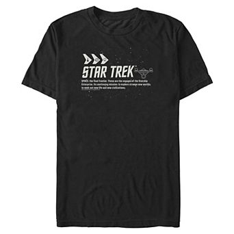 Big & Tall Star Trek The Final Frontier Graphic Tee