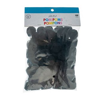 John Bead 1 in Small Fluffy Pom Poms, 100 ct