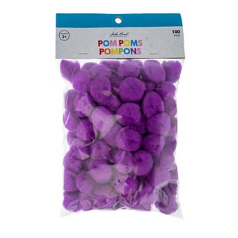 John Bead 1 in Small Fluffy Pom Poms, 100 ct
